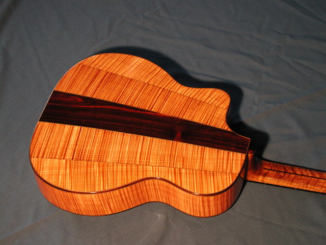 Maple back and Brazilian Rosewood  stripe 